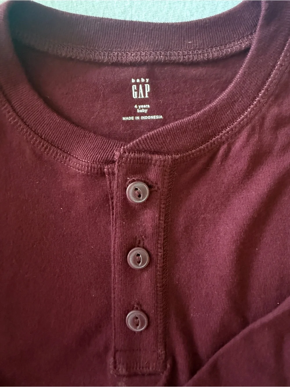 GAP Kids Long-Sleeve Henley Shirt - Burgundy